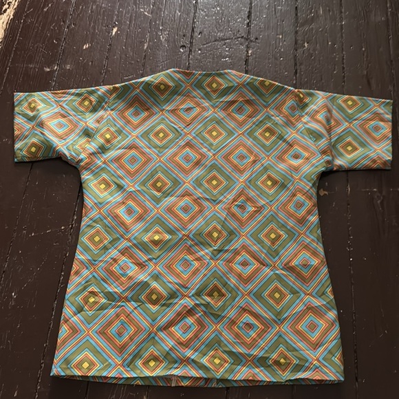 Vintage 1969 Sesame Street inspired geometric mod polyester top - Picture 3 of 3